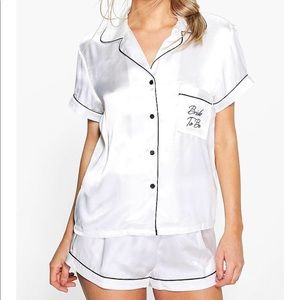 Bride-to-be satin pajama set